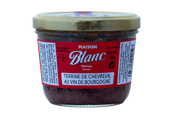 Terrine de Chevreuil au vin de Bourgogne - Mon épicerie