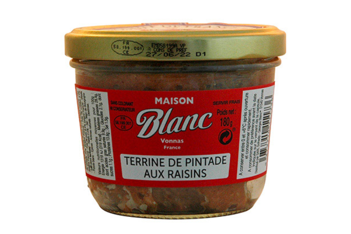 Terrine de Pintade aux raisins - Mon épicerie