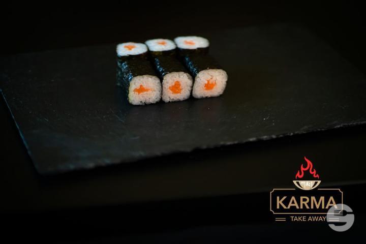 Lachs Maki ( Reis mit Lachs ) 6Stk. - Karma Take Away