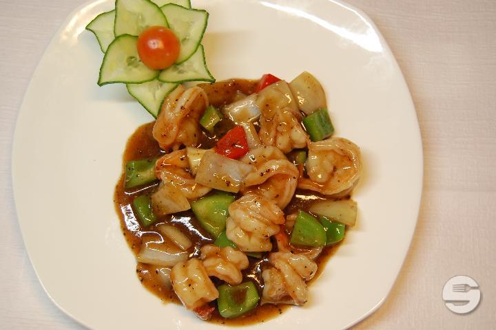 45. Crevettes au Poivre Noir - Jia Ming