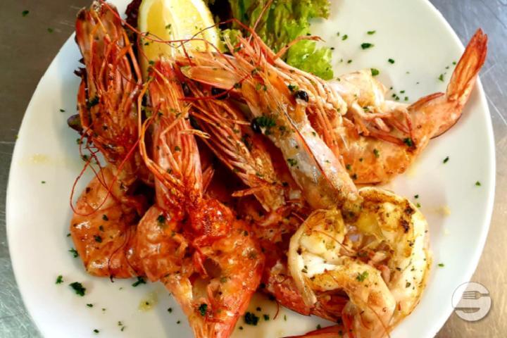 Gamberoni alla piastra - Ristorante Guna