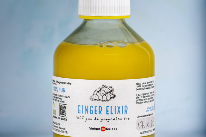 Elixir de gingembre (concentré de gingembre) BIO 200ml - Montfalcon