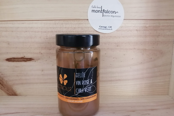 Gelée vin rosé & chili vert - Montfalcon