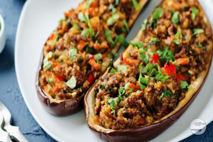 S8. Aubergine Medallions Stuffed with Shrimps - Hong Kong City