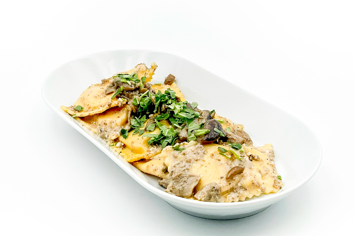 Raviolis à la courge, mélange de champignons & huile de truffe - Slice Pizza 2