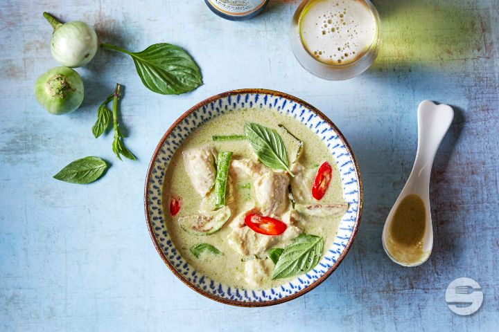 546. Green thai curry with tofu - Suan Long Altstetten