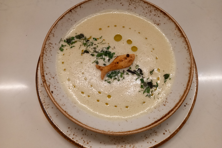 Weissweinschaum Suppe - Frisk Fisk