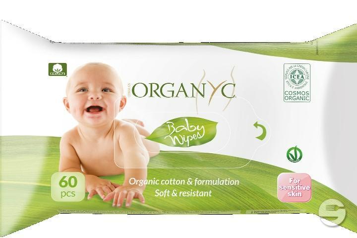 Organyc lingettes BABY 60 pces - Pharmacie Pharmanature