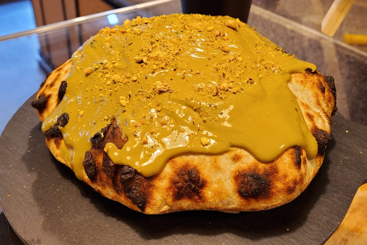 Pizza Dolce Pistacchio e Granella Nocciole - 3P Pizza, Pasta, Panini