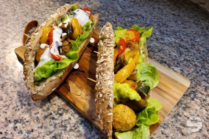 Vegetable Hamburger Sandwich - 3P Pizza, Pasta, Panini