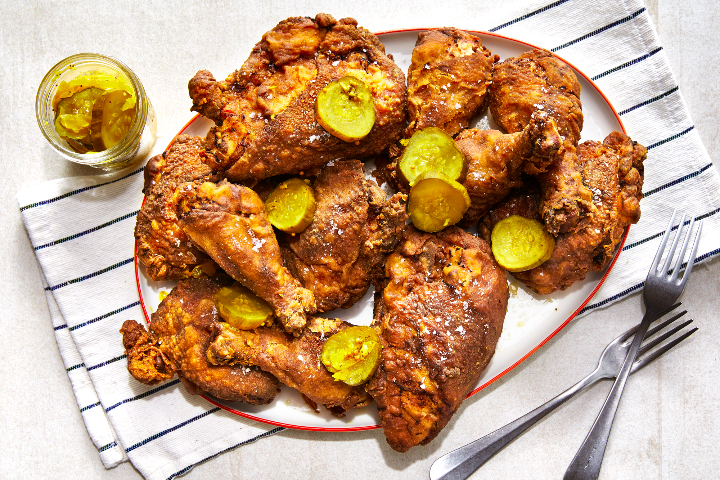 Marinated chicken with cooked pickles and house sauce - Sandhu Food