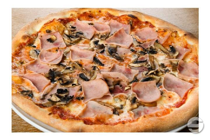 Pizza Prosciutto e Funghi - Im Guet Pizzeria