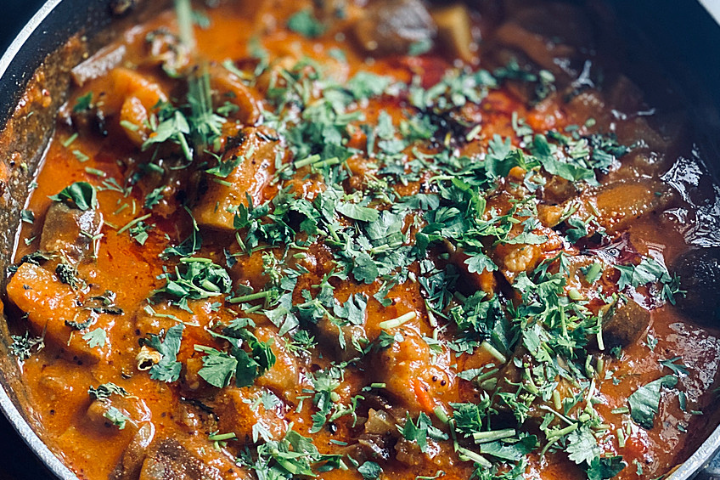 Auberginen Curry New Alipore - Streetfood Baden