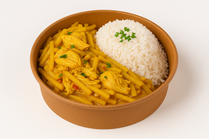 Olluquito with chicken – traditional Andean stew with rice