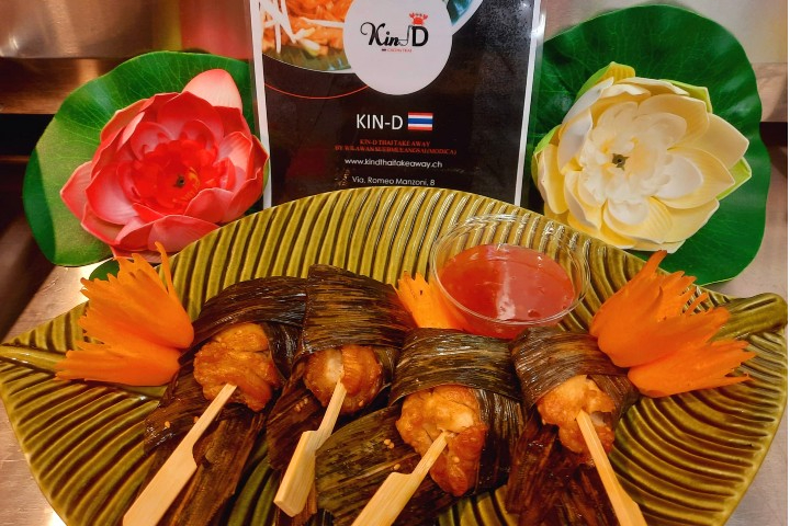 08. Chicken Wrapped in Pandan leaf - KIN-D Thai Take Away