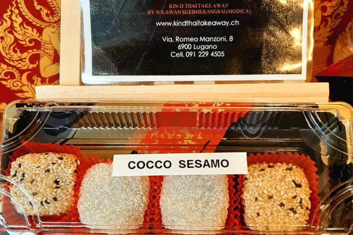 33. Coconut and Sesame Mochi 🥥 - KIN-D Thai Take Away