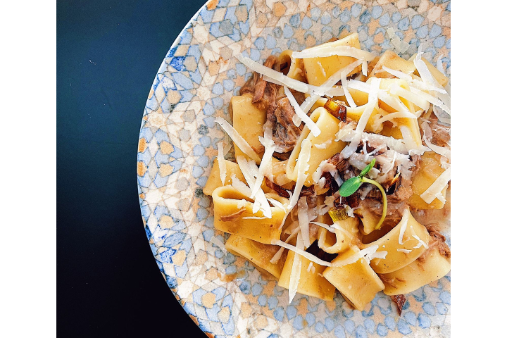 Calamarata with Veal Ragout - Odeon Cafè