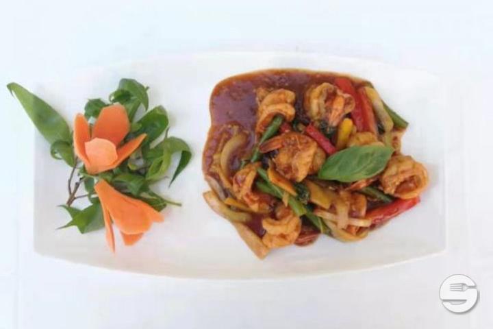 534. Crevettes au Basilic - Chef Lin