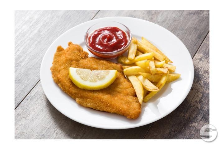 Breaded pork escalope - Akshara Take Away