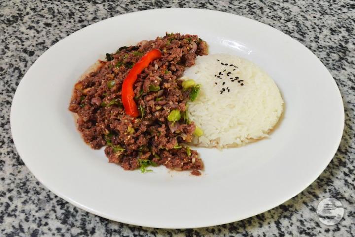 131. Bœuf Haché Sauté aux Herbes Thaï - Manira Wokshop