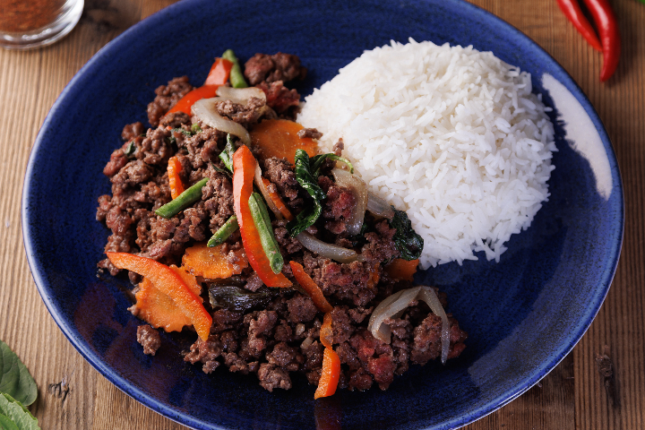 133. Bœuf Haché Sauté au Basilic Thaï - Manira Wokshop