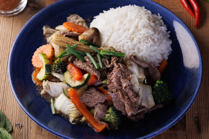 140. Émincé de Bœuf à la Sauce d'Huître Thaï - Manira Wokshop