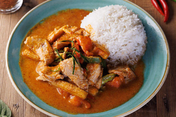 105. Émincé de Porc au Curry Panang - Manira Wokshop