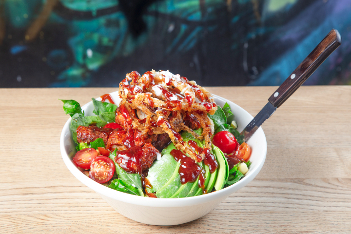 KOREAN BBQ CHICKEN SALAD - Black Tap - Craft Burgers & Beer