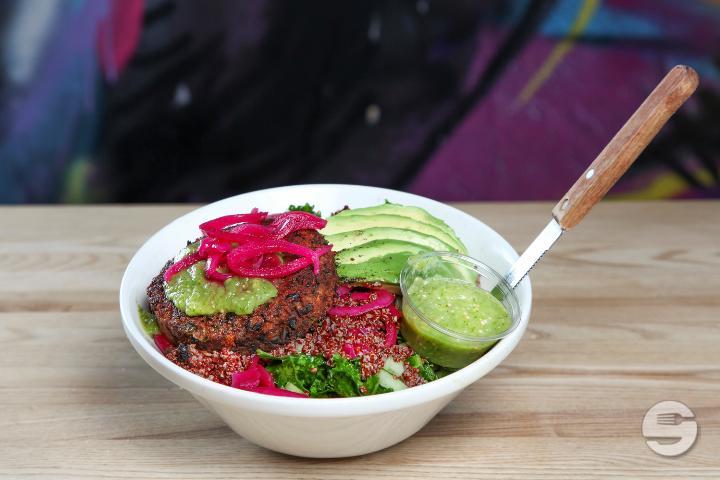 Vegan Burger Salad - Black Tap - Craft Burgers & Beer