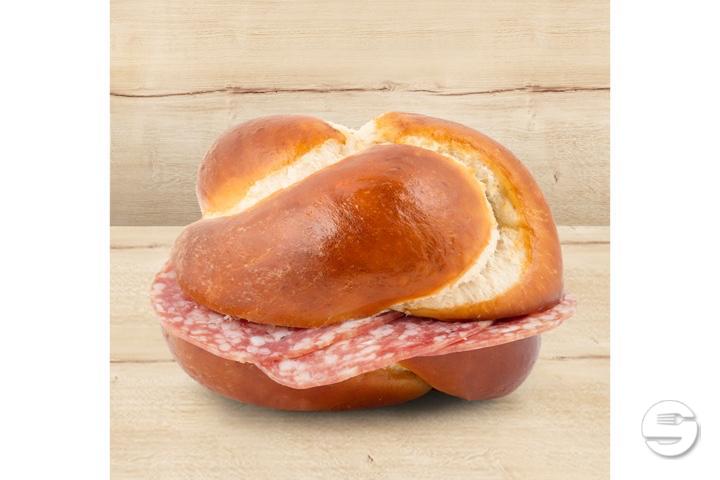 Laugenknopf mit Salami - My Brezel