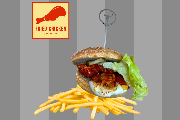 Spicy Chicken mit Fries - Fried Chicken