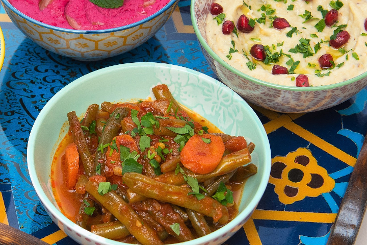Grüne Bohnen (Vegan) - NUUH Persian Cooking