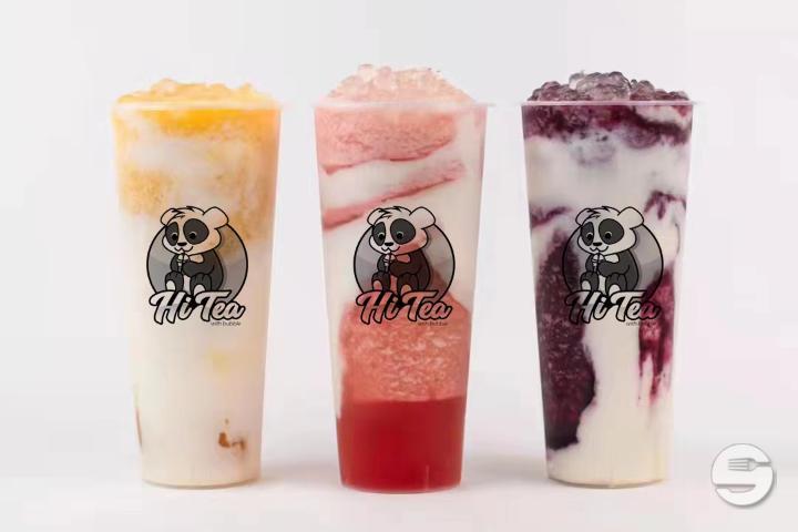 Matcha and Red Bean Smoothie - Hi Tea Bubble Tea