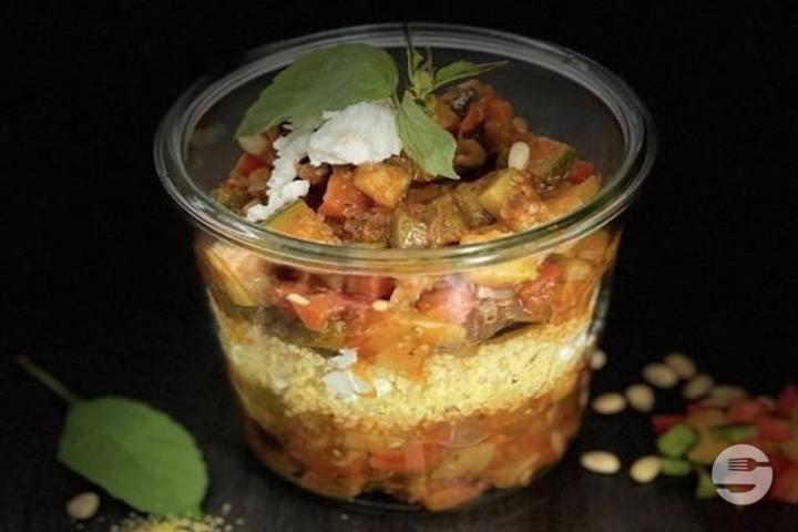 Farm Vegetables Ratatouille and Polenta with Pesto - Bocûs