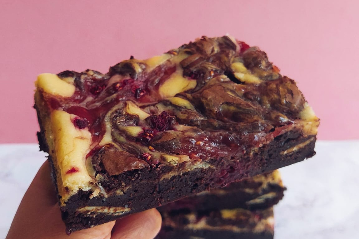 Brownies Rapsberries Cheesecake - Brookies.ch