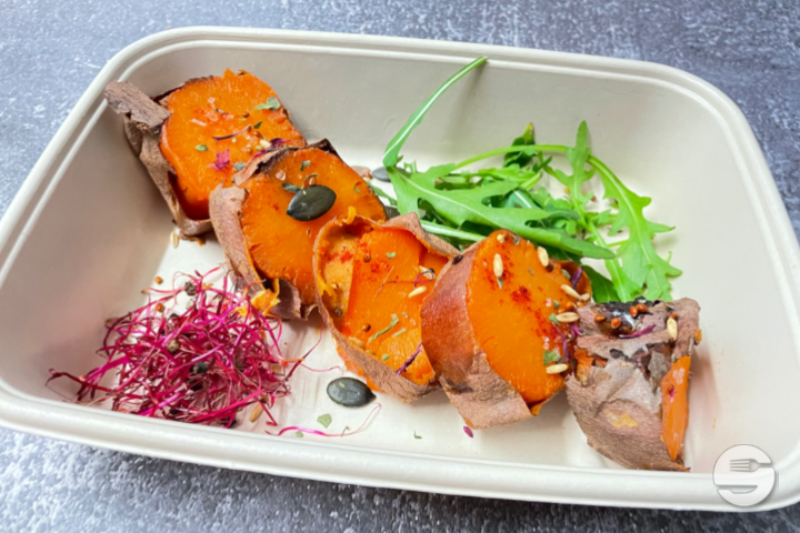Oven Roasted Sweet Potato with Fleur de Sel de Bela Mandil Algarve - Tapas Faim