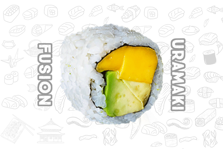FR10 Mango & Avocado (8 Pieces) - Fusion Uramaki