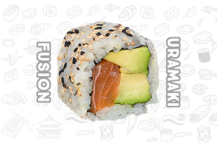 FR2 Salmon & Avocado (8 Pieces) - Fusion Uramaki