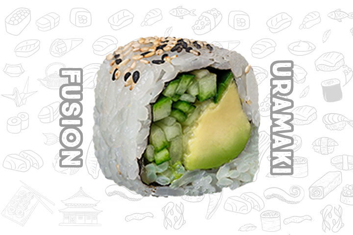 FR1 Cucumber & Avocado (8 Pieces) - Fusion Uramaki