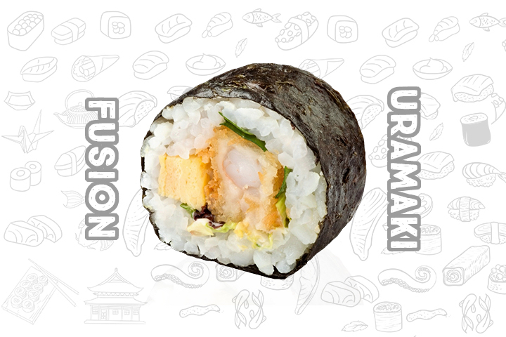 FU4 Futomaki Shrimp Tempura (5 Pieces) - Fusion Uramaki