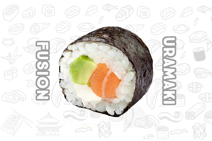 FU1 Futomaki Salmon (5 Pieces) - Fusion Uramaki