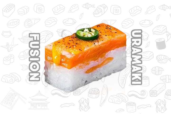 OS6 Spicy Salmon (5 Pieces) - Fusion Uramaki
