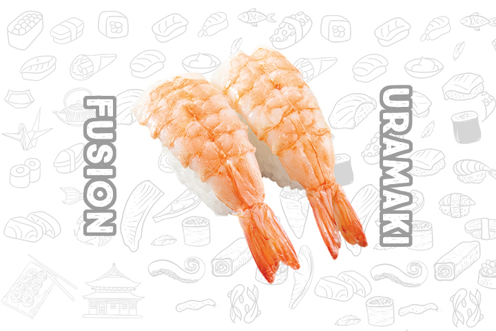 N6 Cooked Shrimp (2 Pieces) - Fusion Uramaki