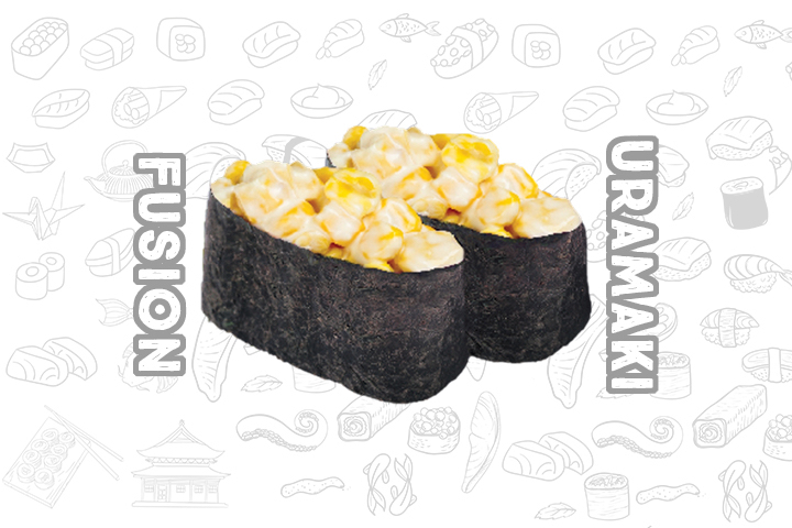 N15 Sweet Corn (2 Pieces) - Fusion Uramaki