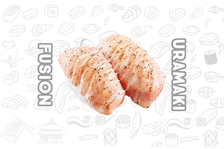 N3 Salmon Teriyaki (2 Pieces) - Fusion Uramaki