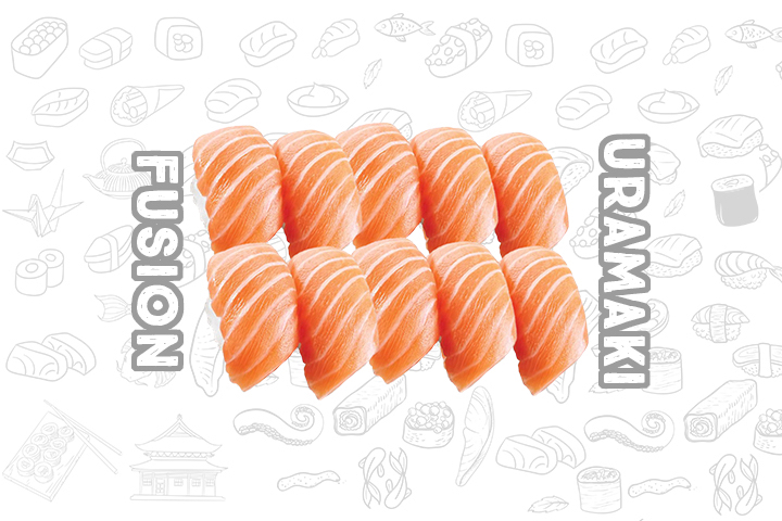 Salmon Lovers (10 Pieces) - Fusion Uramaki