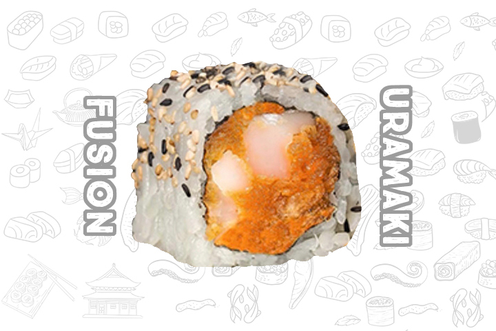 FR12 Spicy Scallop (8 Pieces) - Fusion Uramaki