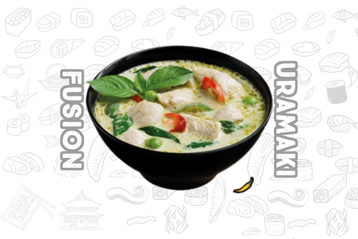 EC-AS3 Chicken with Green Curry - Fusion Uramaki