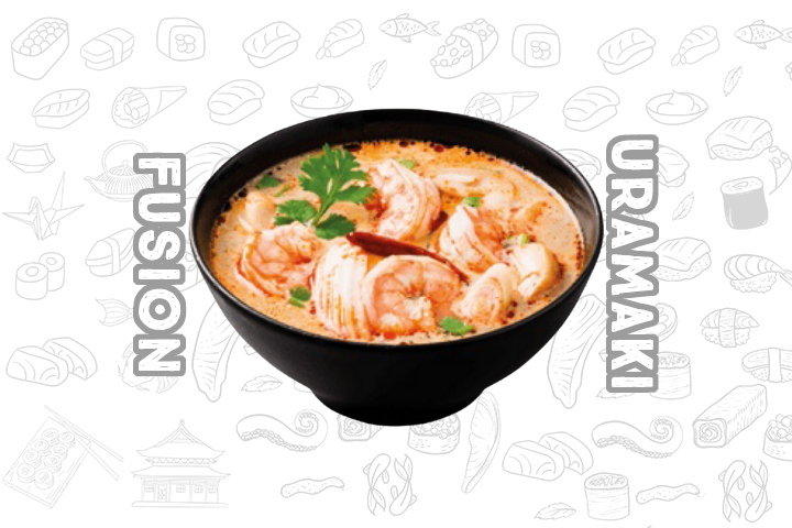 EC-AS4 Shrimp with Red Curry - Fusion Uramaki