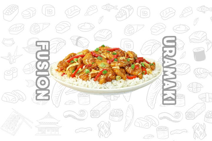 EC-AS7 Chicken Singapore - Fusion Uramaki